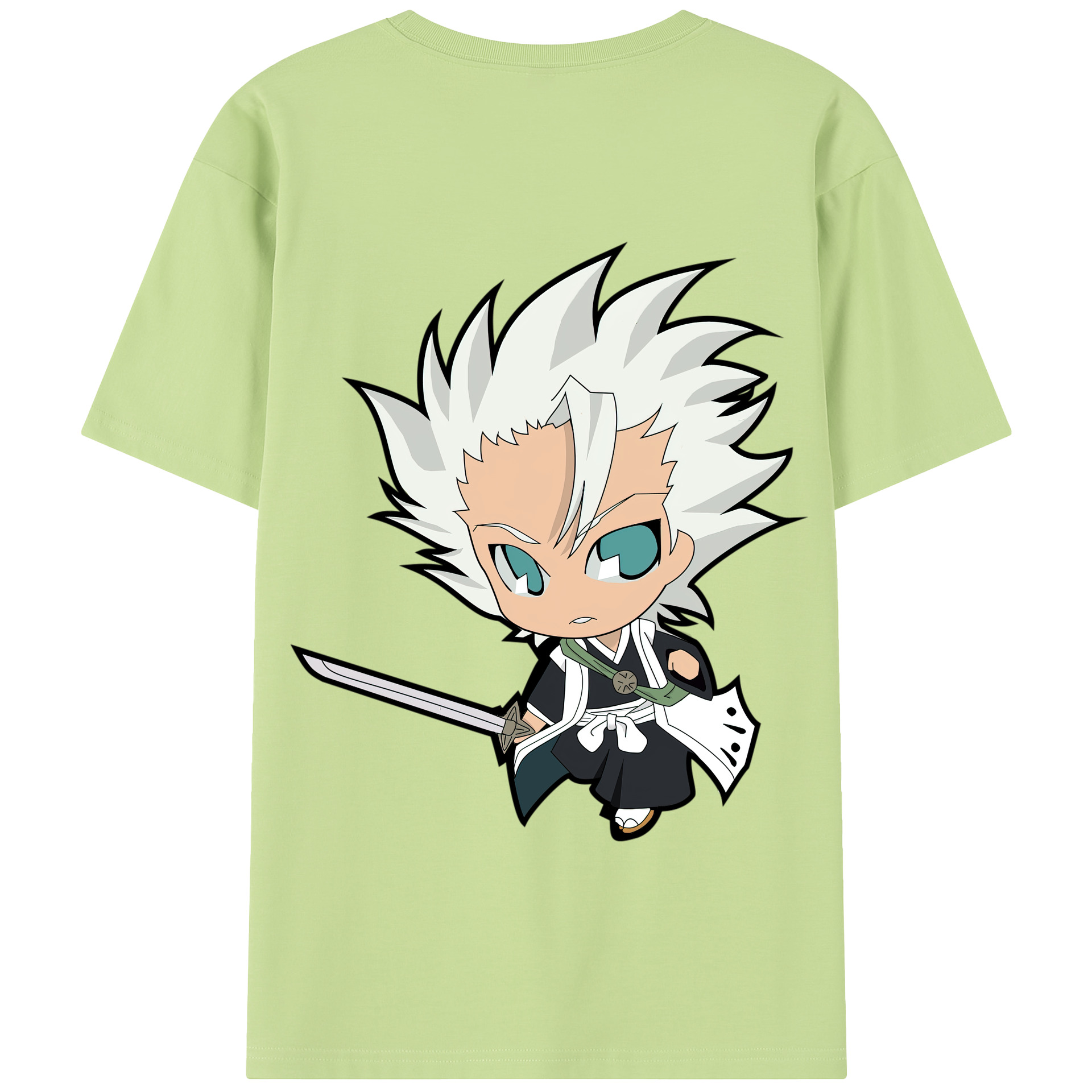 （画像用） ブリーチ 日番谷冬獅郎（ひつがや とうしろう） BLEACH Hitsugaya Toushirou 綿100％半袖Tシャツ（背面プリント）